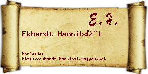 Ekhardt Hannibál névjegykártya